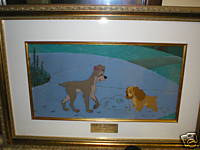 LADY AND THE TRAMP ORIGINAL PRODUCTION CEL WALT DISNEY